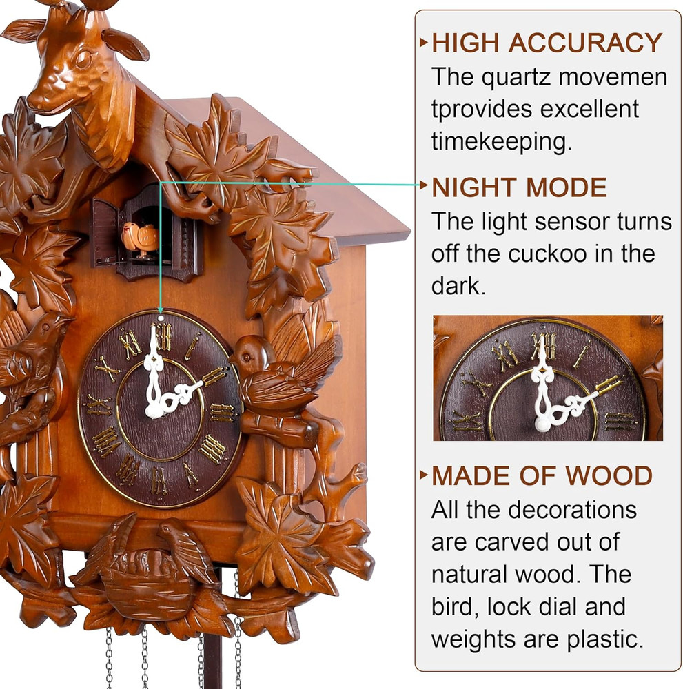 Large Handcrafted Wood Cuckoo Clock MX015-2