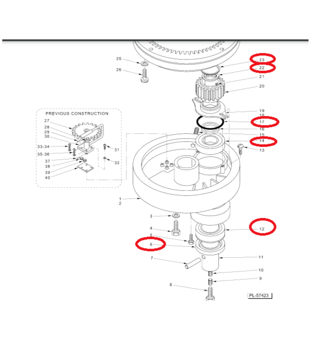 Hobart H600 H600T, 60 qt Mixer full Rebuild kit for Gear box & Planetary