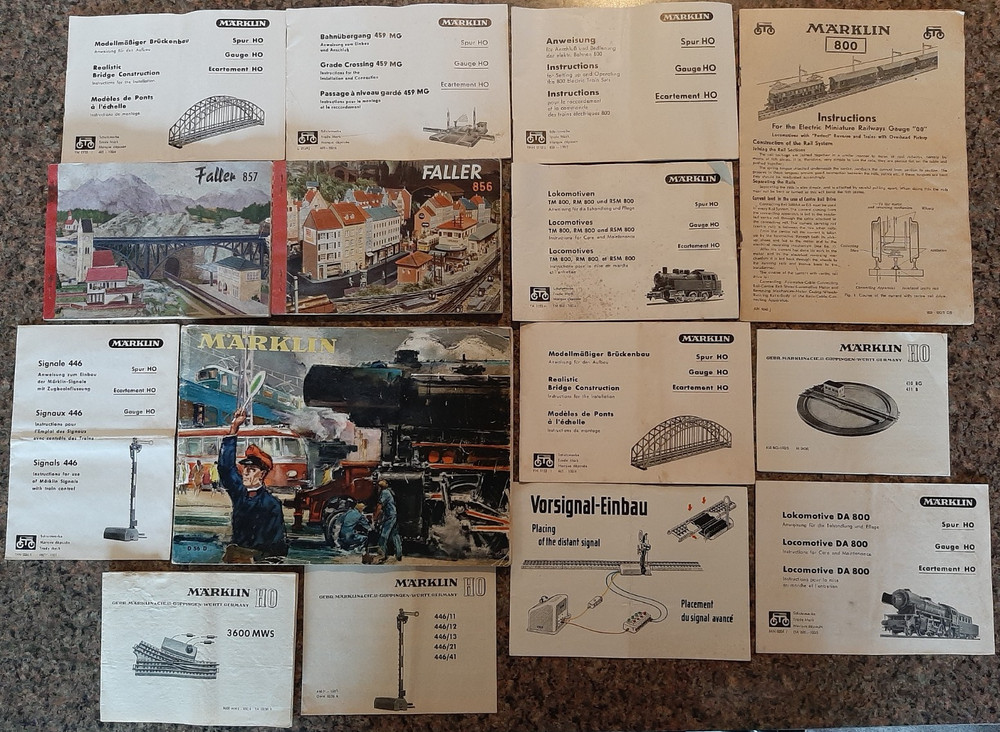 15 Diff. 1950's Marklin HO Railroad Catalogs & Booklets