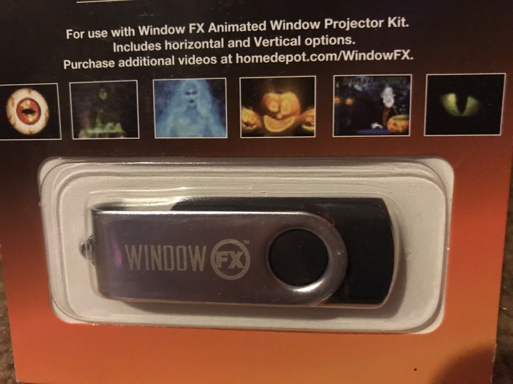 New Halloween Classic USB Decorations Window FX Pre-Loaded USB 6 video New USB