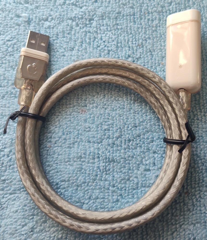 Apple Mac Macintosh Proprietary Clear / White USB Keyboard Extension Cable Cord