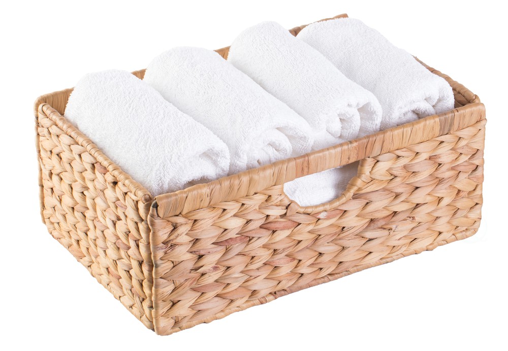 New Wickerwise Foldable Natural Water Hyacinth Storage Bin