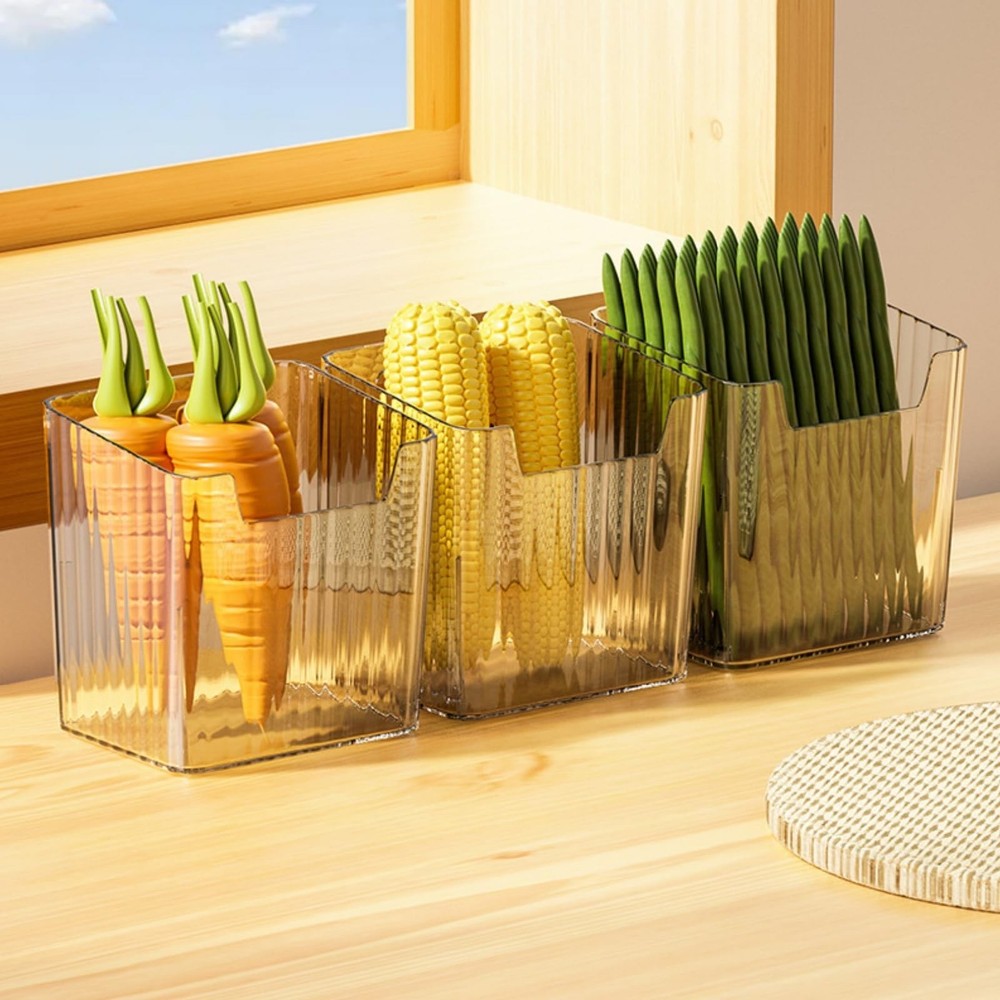 WRINGKIT 6 Pack Wall Mount Storage Bins, Plastic Hanging Bin with Self-Adhesi...