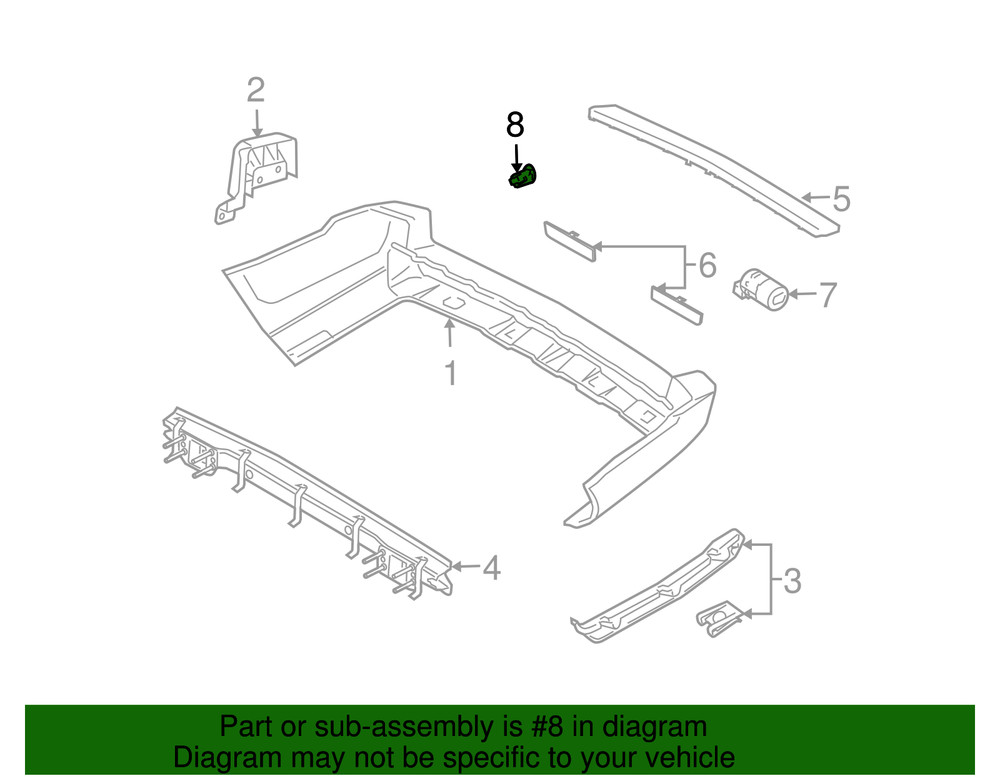 Genuine Land-Rover Park Sensor Bezel VUB503810LML