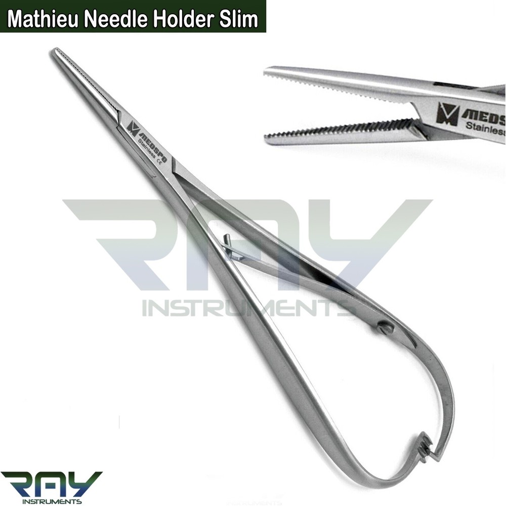 2 Pcs Orthodontic Mathieu Needle Holders Ligating Forceps Suture Pliers