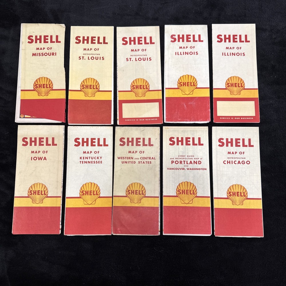 40+ VINTAGE SHELL ROAD MAPS Some 1930’s