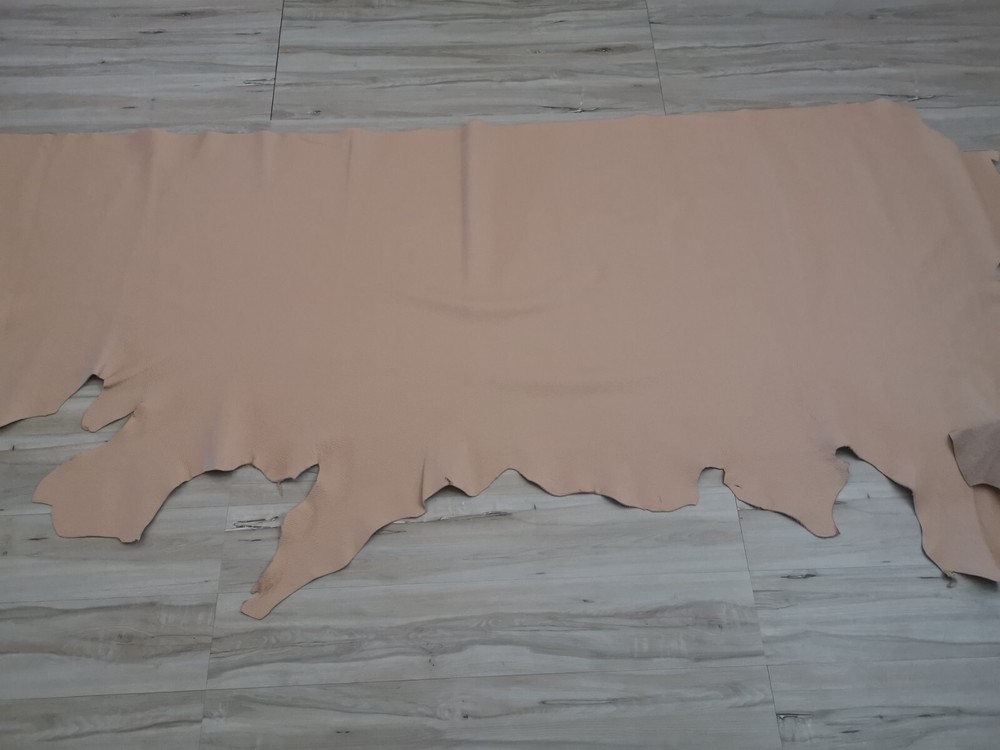 4-5oz PEACH LEATHER HIDE SOFT w/GRAIN MATTE CRAFT/PANEL/SHEET/UPHOLSTERY/CRAFT