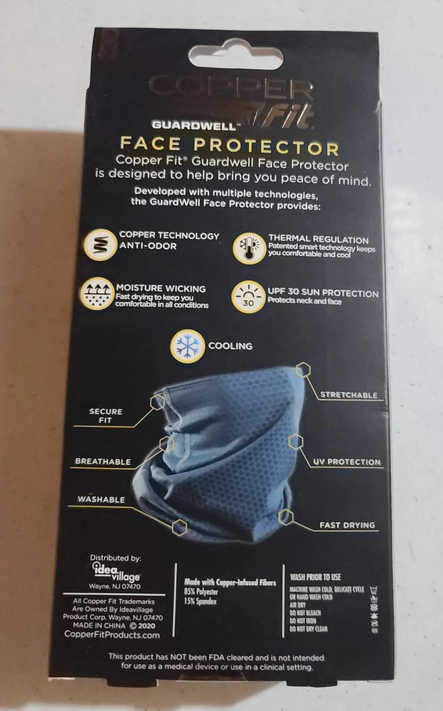 Copper Fit Guardwell Blue Face Protector Mask D30