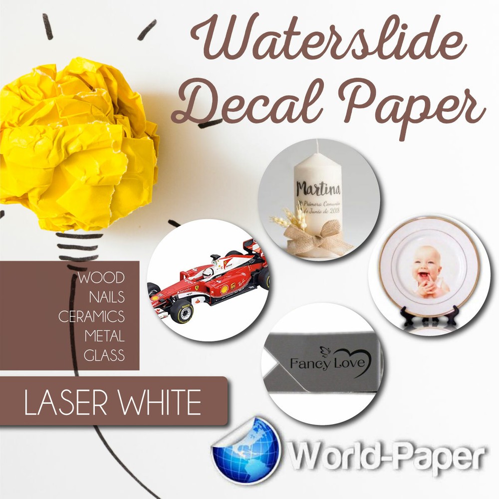 Waterslide Decal Paper INKJET/LASER printer CLEAR/ WHITE