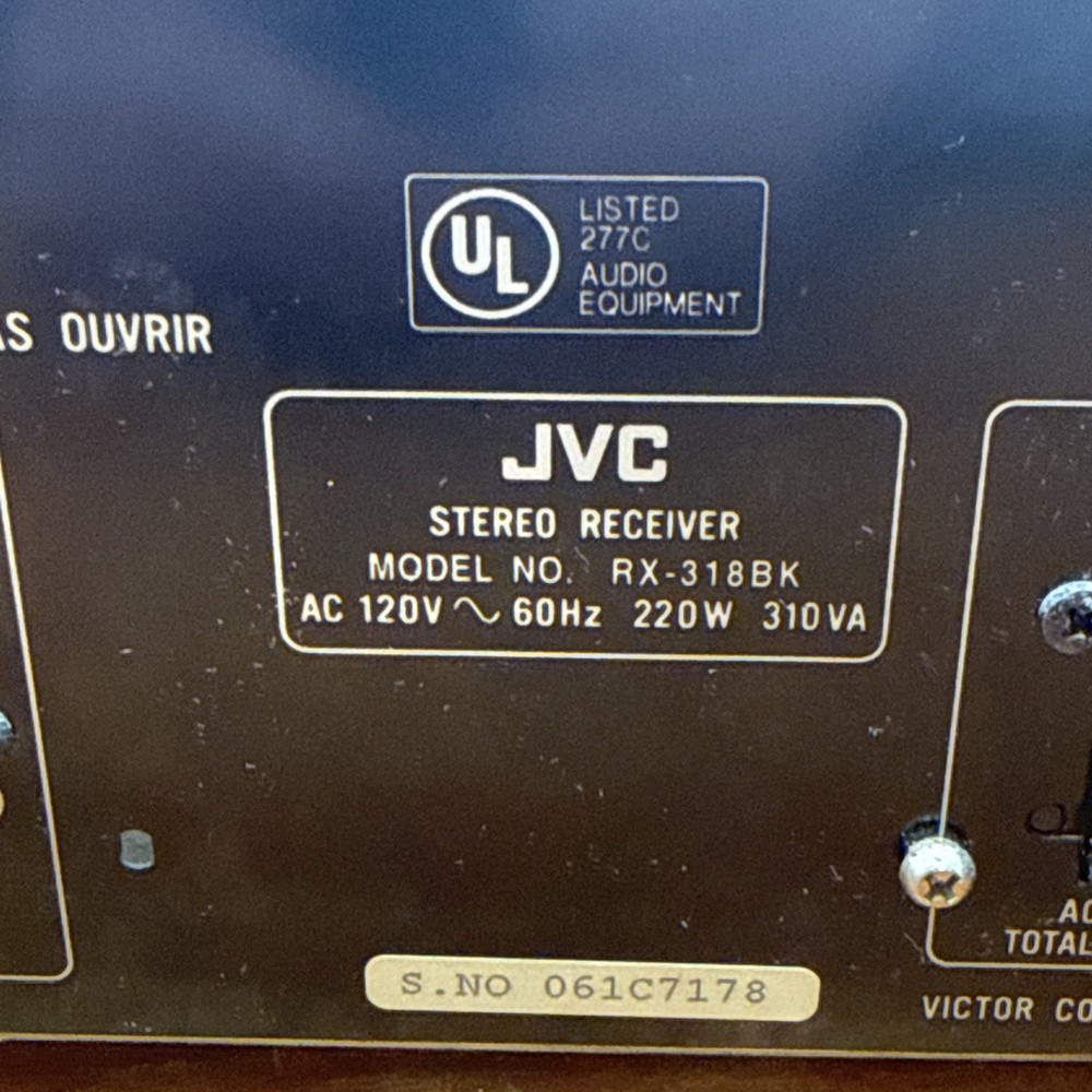 JVC RX-318 Receiver 110wpc