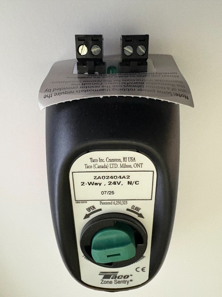 Taco ZA024Q4A2 Zone Sentry Replacement Actuator Head, NC, 24V