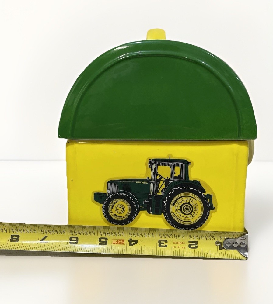 John Deere Licensed Ceramic Lunch Box Cookie Jar by Gibson GUC