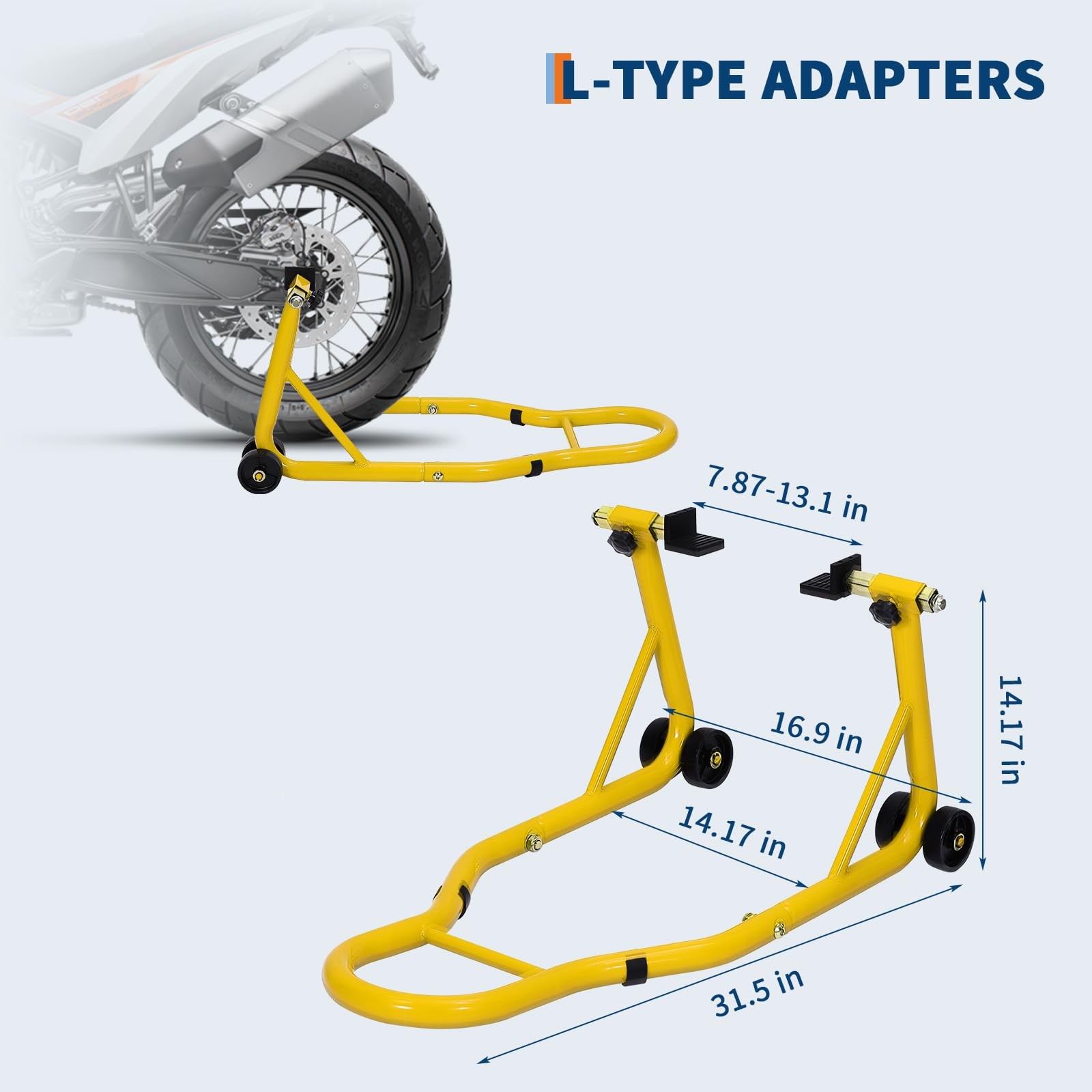900lbs Motorcycle Front Rear Combo Stand Lift Swingarm Spool Paddock Stand Set