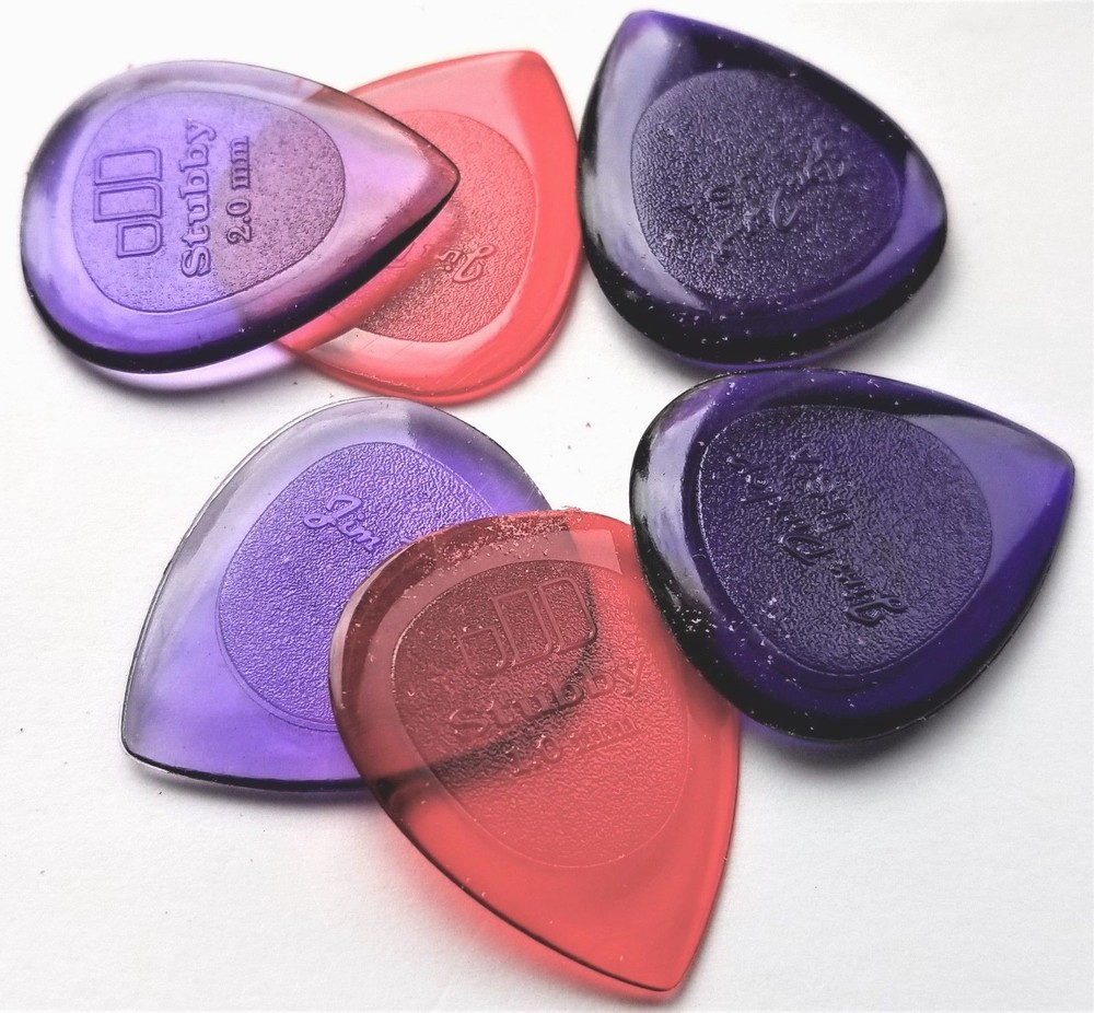 Jim Dunlop Stubby Jazz Guitar 6 Picks 1.0,2.0,3.0mm