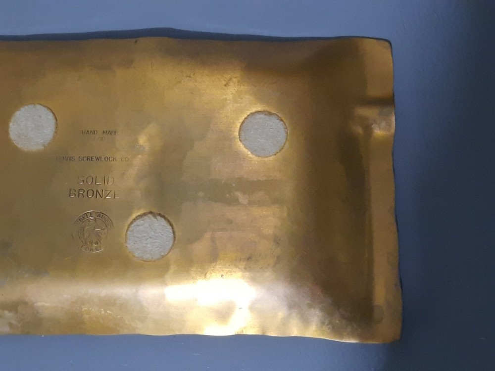 Wendell August Forge Solid Bronze Ashtray Plate Golf Hovis Screwlock
