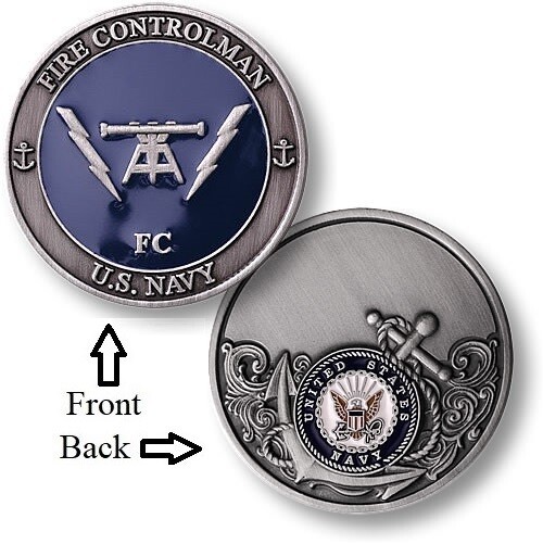 FC = Fire Controlman ~ U.S. Navy ~ Challenge Coins ~ Navy