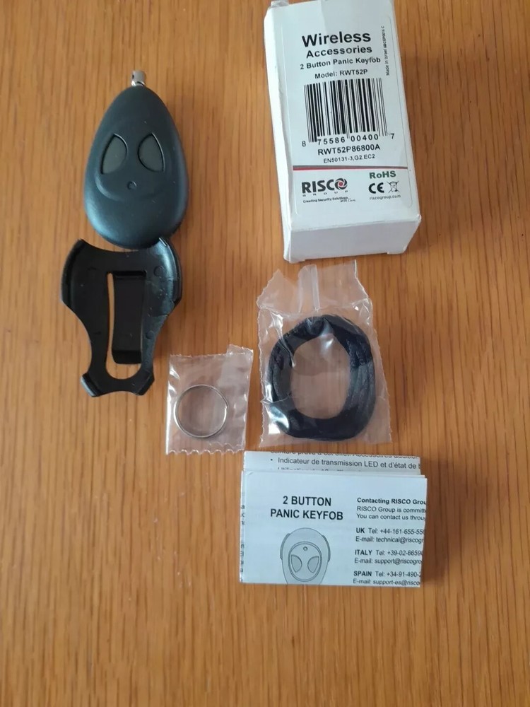 Risco 2 Button Panic Keyfob 868MHz RWT52P - NEW