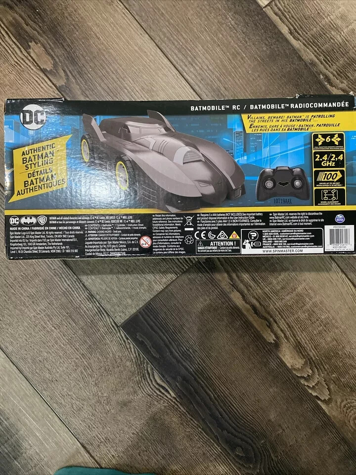 Batman Rc Batmobile Remote Control Car Complete By Spinmaster DC Toy Fast Ship