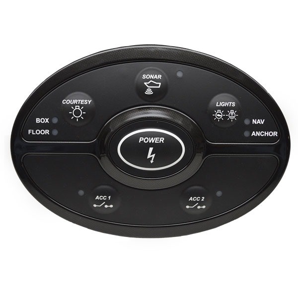 Triton Boat Push Button Keypad Panel 1971975 | Black Soft-Touch Rubber