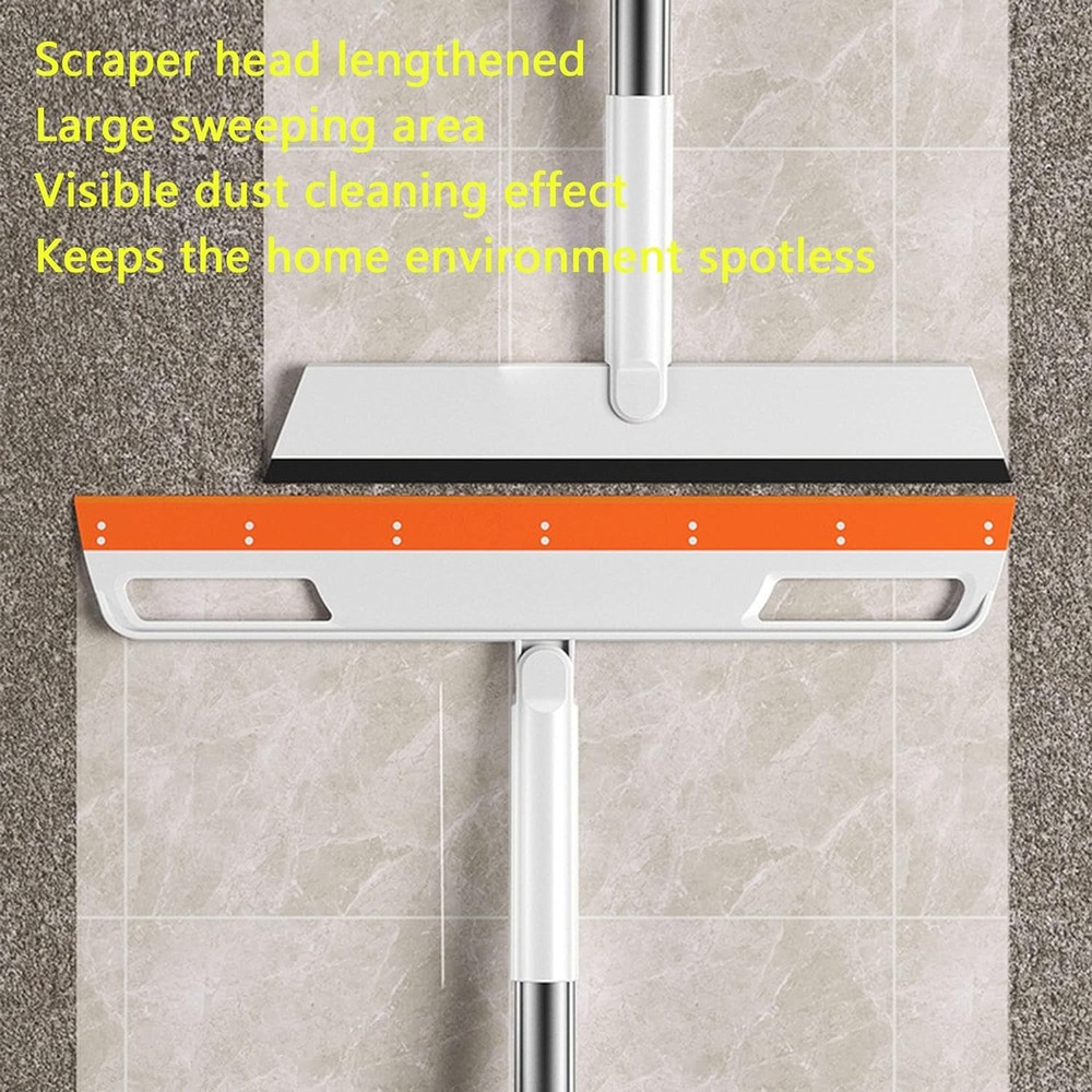 Multifunction Magic Broom, Silicone Floor Squeegee, Air Rubber Orange