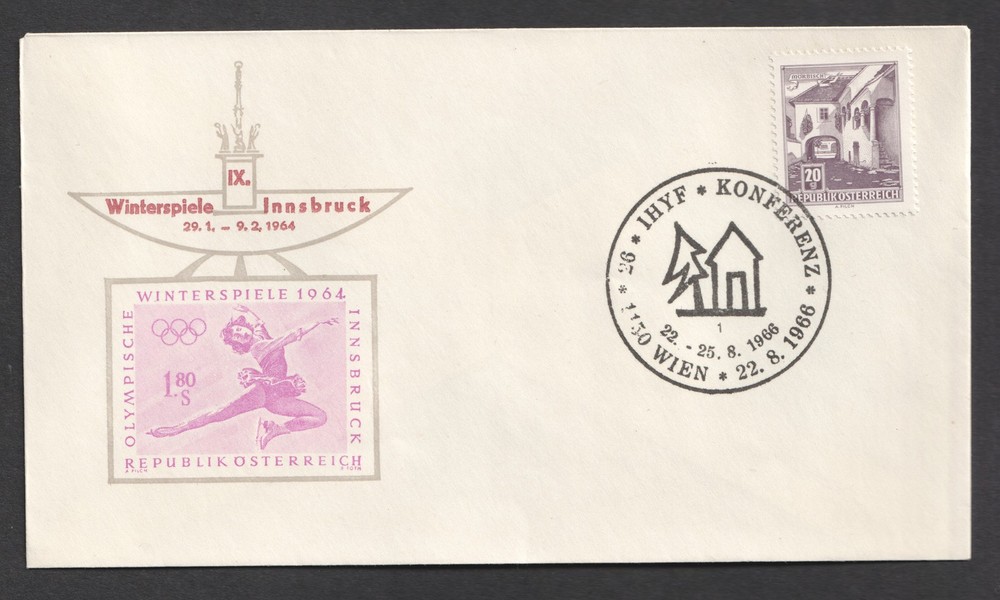 Austria Two Postmark Covers on Winter Olympic Envelopes