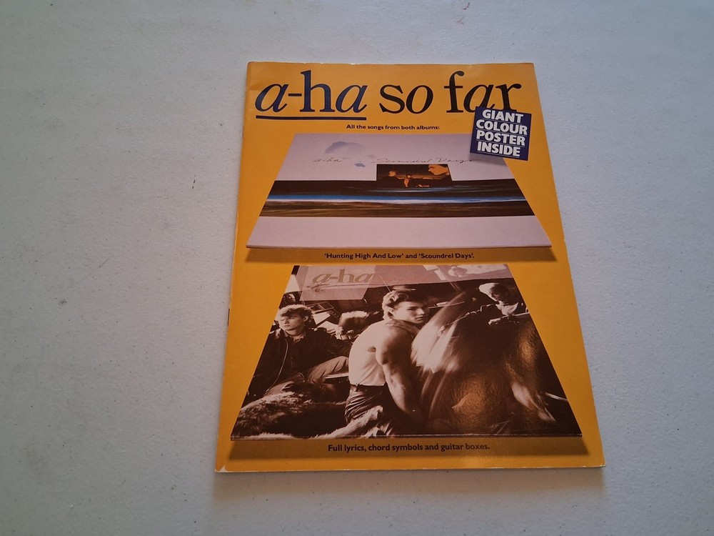 a-ha So Far Ultra Rare 1987 UK Songbook + Poster
