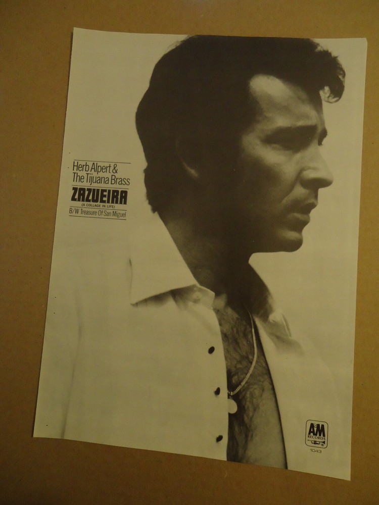 Herb Alpert & The Tijuana Brass Zazueira poster AD for 45 rpm 1043 A & M records
