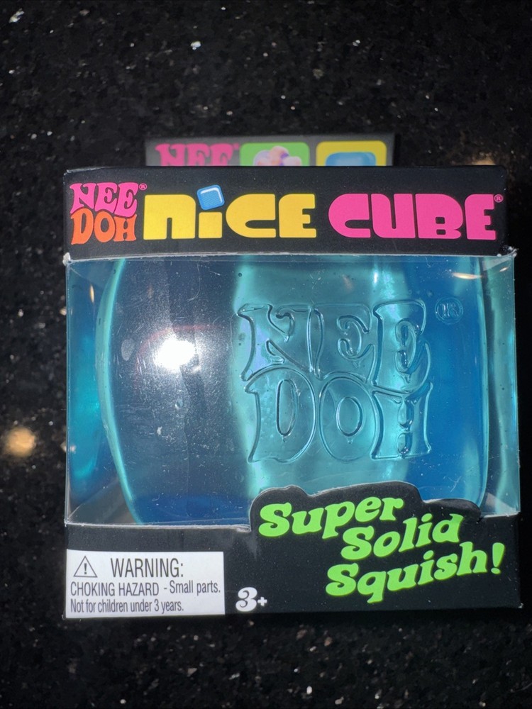 NeeDoh Nice Cube Blue Squishy Sensory Toy Nee Doh Nice Cube Blue Guar Authentic
