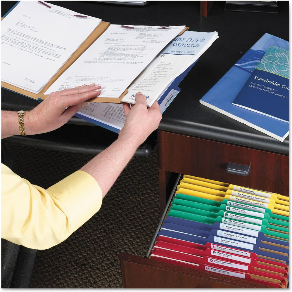 Pressboard Classification File Folder with Safeshield Fasteners, 2 Pocket Divide