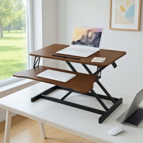 Foldable computer desk Adjustable and height-tilting table
