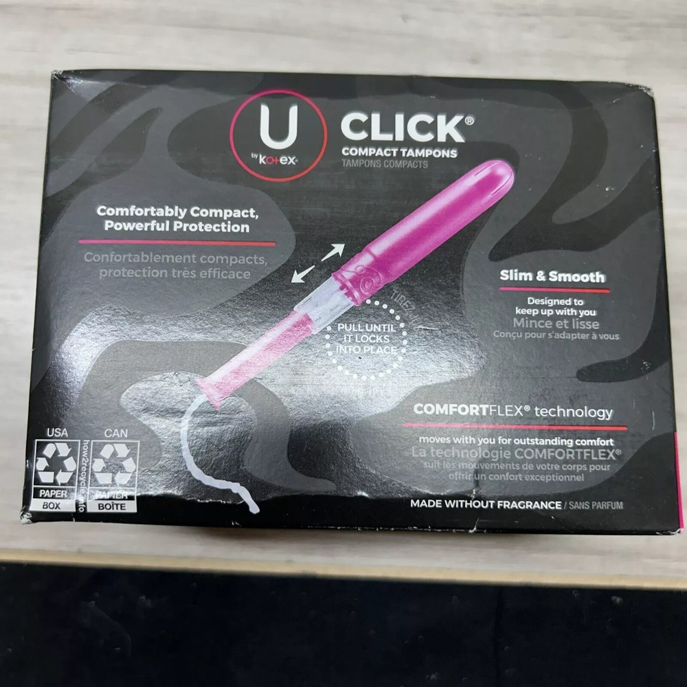 U by Kotex Click Compact Tampons Super Plus Unscented 32 Count