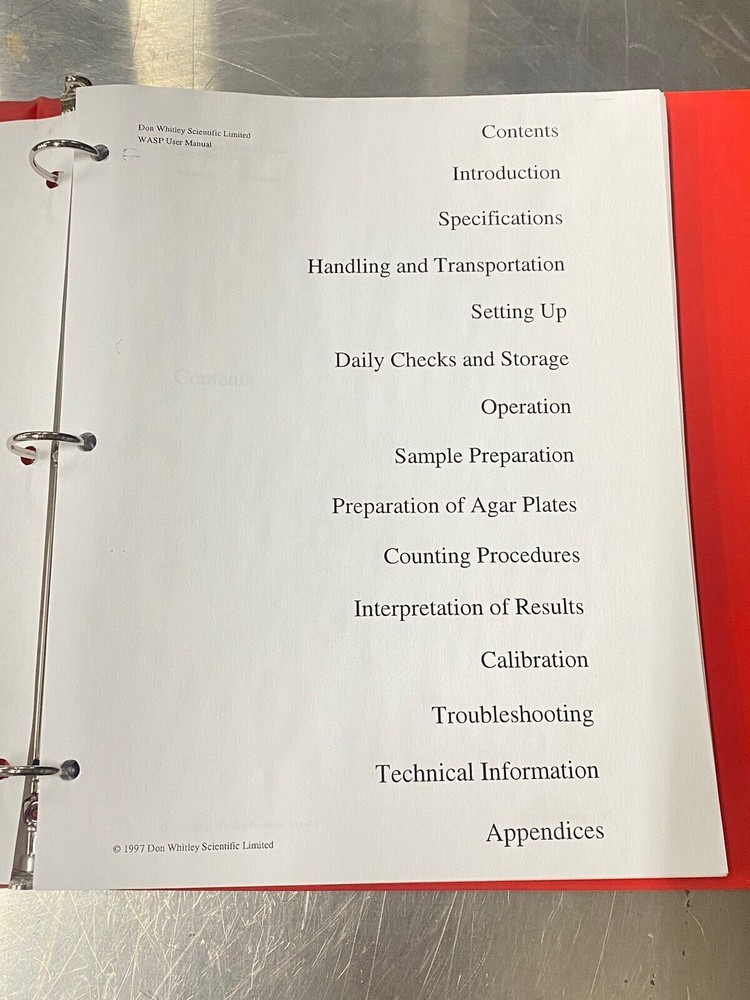 WASP - User Manual /Instruction Book