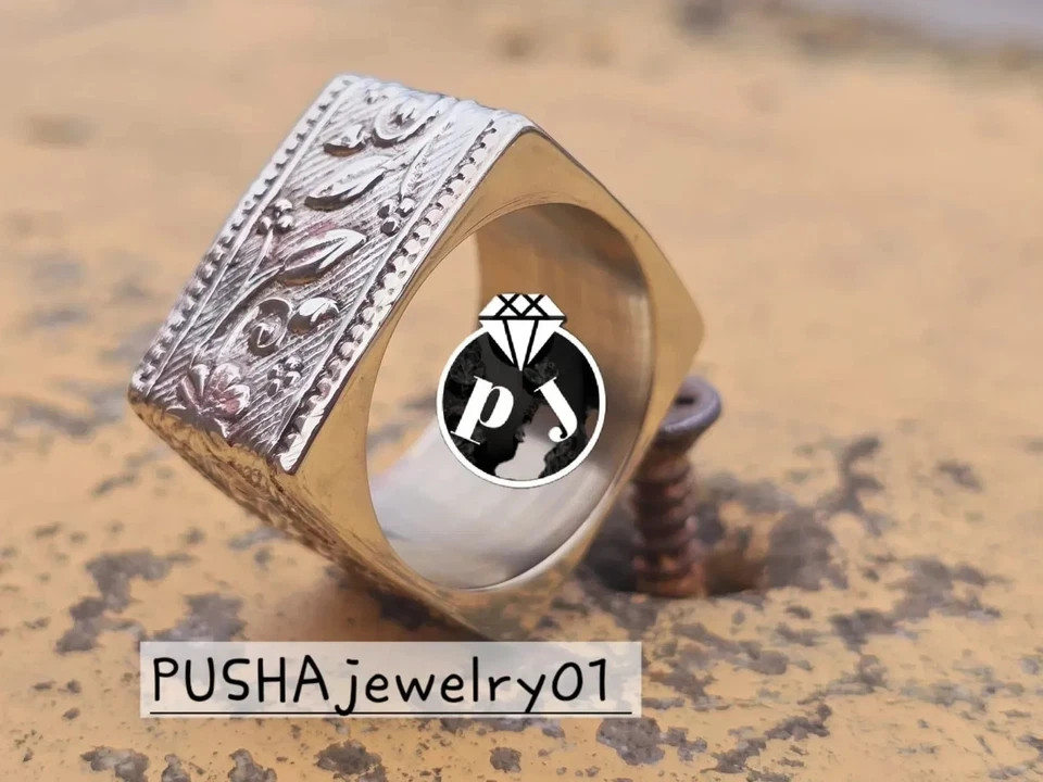 925 Sterling Silver Cube Ring industrial Nut Ring Square Ring Big Bolt Geometric