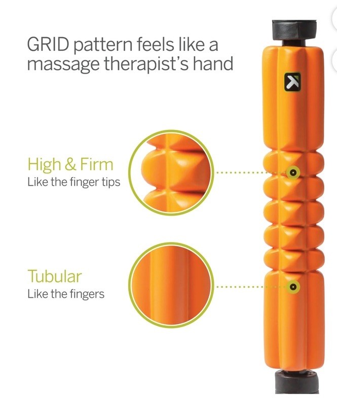 TriggerPoint GRID Stick 24" - Handheld Massage Roller, Extra Firm