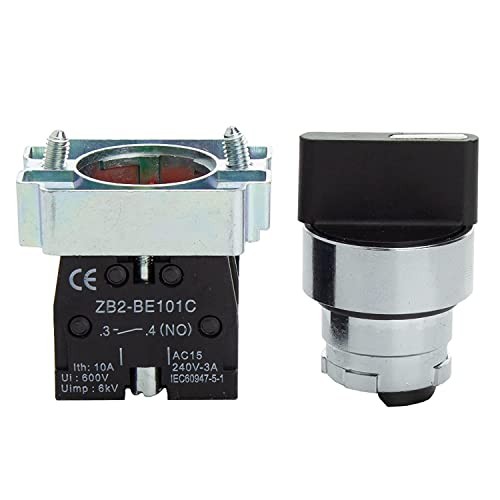 Rotary Switch - 2-Position Selector Switch Maintained - 22mm 1 Unit NO/NC