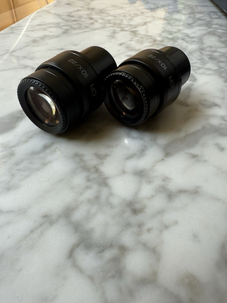 Pair Nikon Eclipse 80i 90i Microscope Eyepiece Occulars CFI 10x/22