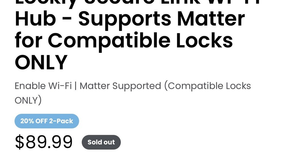 Lockly Secure Link Wi-Fi Hub