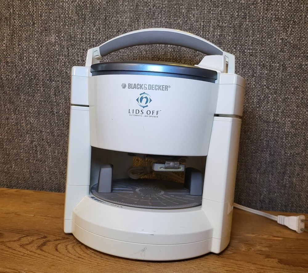 Black & Decker Lids Off Automatic Jar Opener Model JW200 White