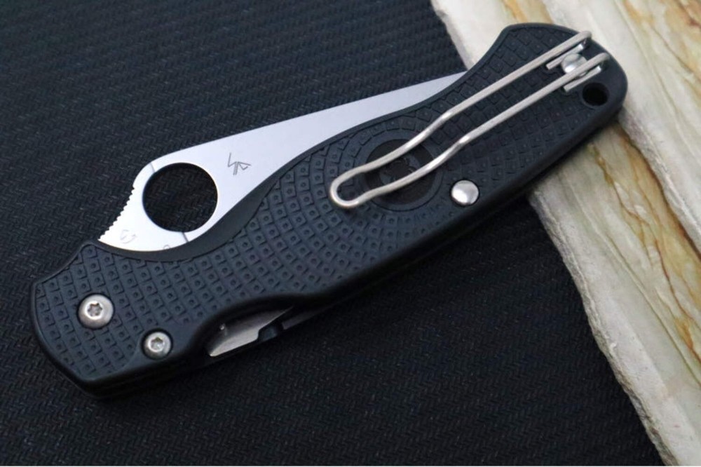 Spyderco Paramilitary 2 Lightweight - Black FRN Handle / Serrated Satin Blade /