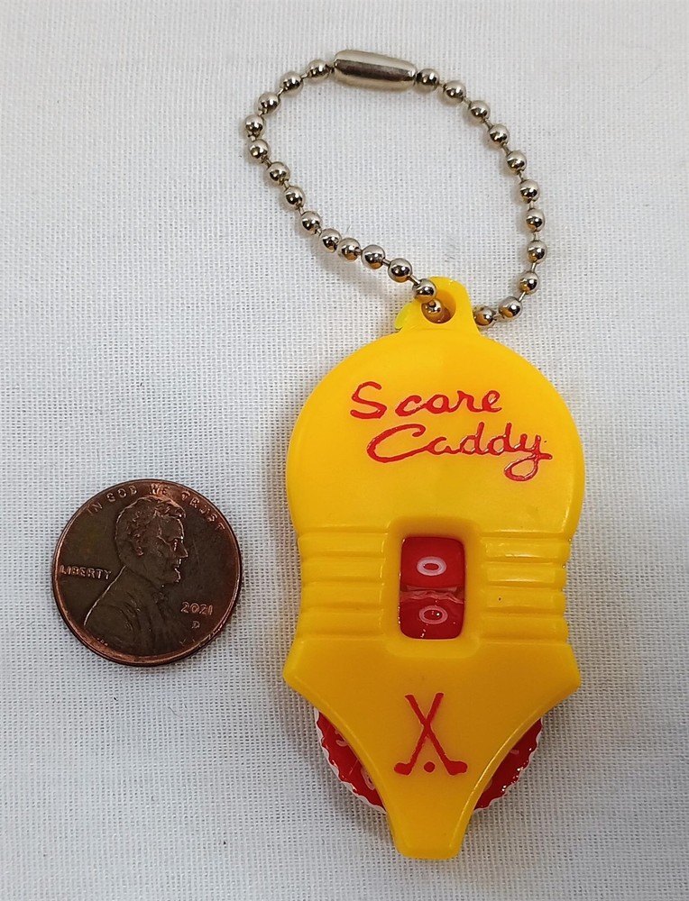 Vintage Plastic Score Caddy Keychain Golf Golfing Score Keeper