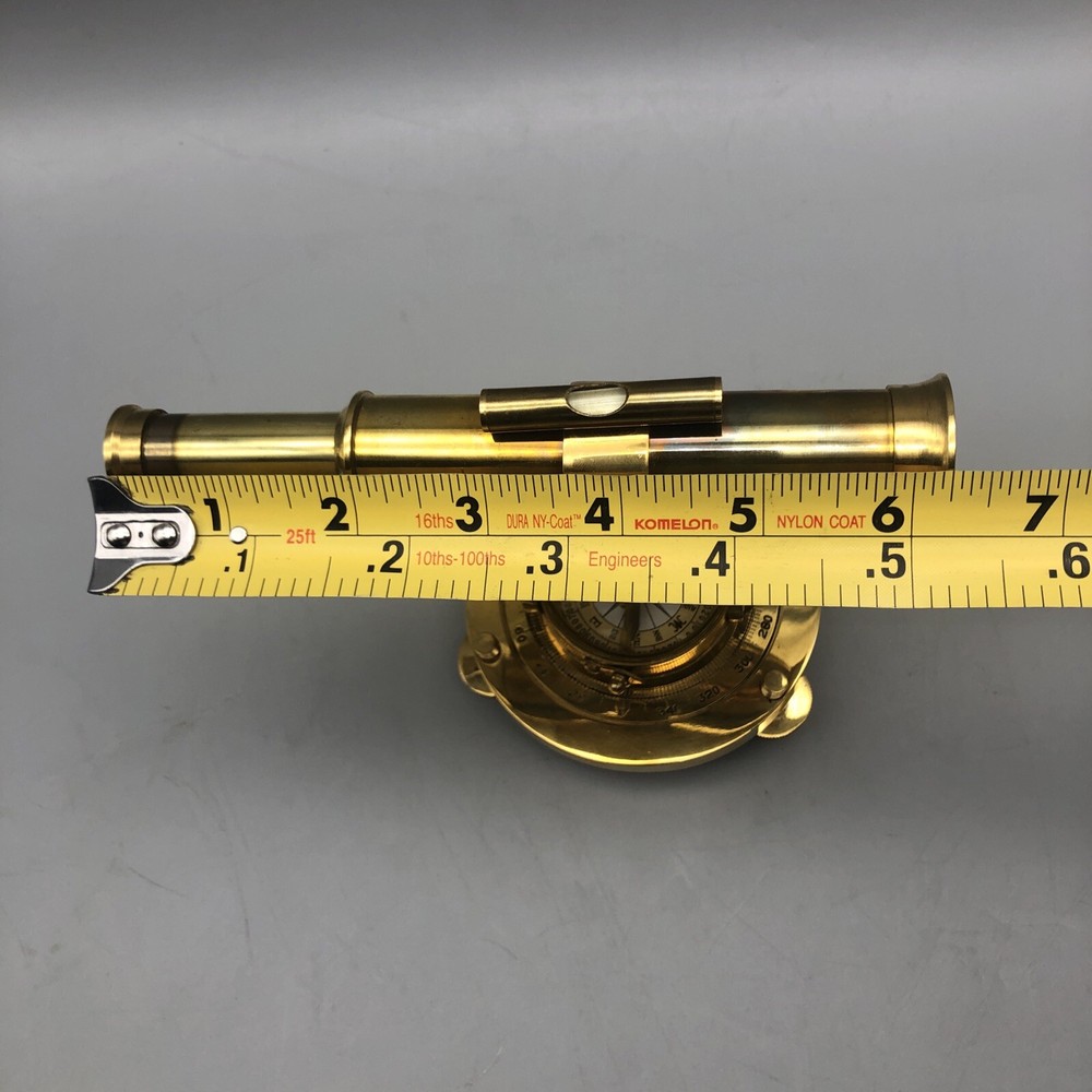 Brass Telescope Compass Feel The Distant Objects Nearer *READ