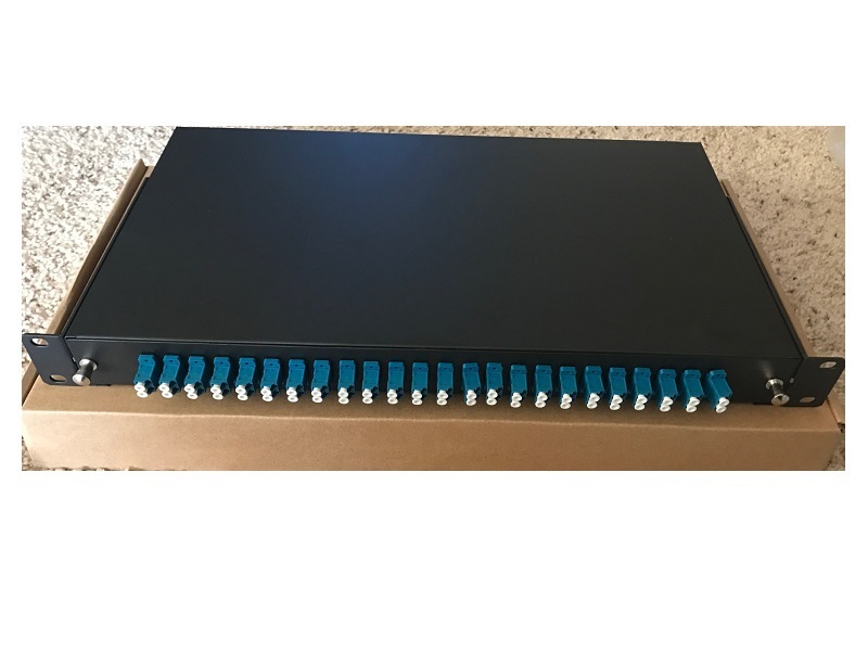 Fiber Optic Patch Panel,24 Port Loaded with 24 LC Duplex - 738156