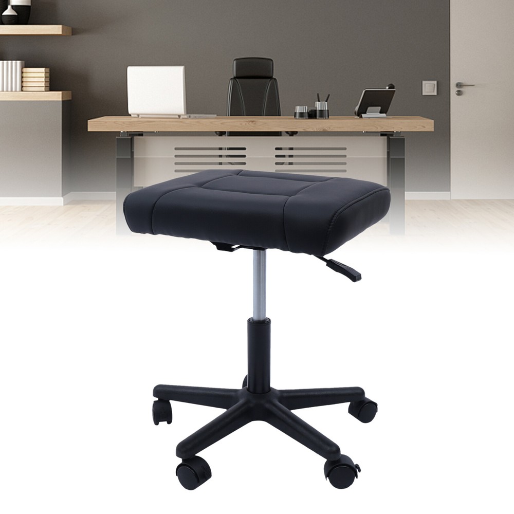 Office Foot Stool with Wheels, Height Adjustable Rolling Leg Rest Adjustable