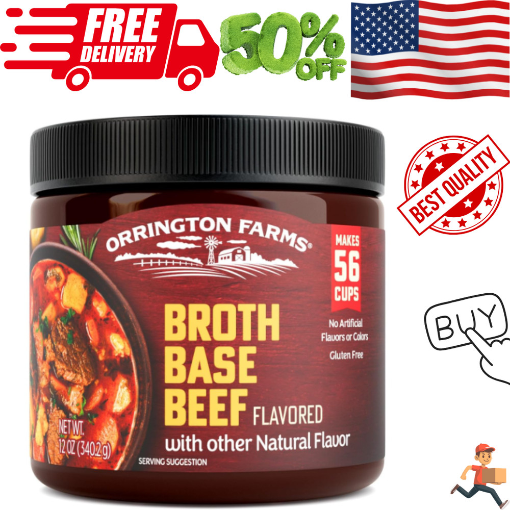 Beef Flavored Broth Base, Granulated Beef Flavored Bouillon, Versatile Usage, Se