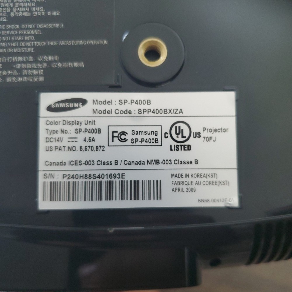 Projector Samsung SP-P400B With Plug No Remote