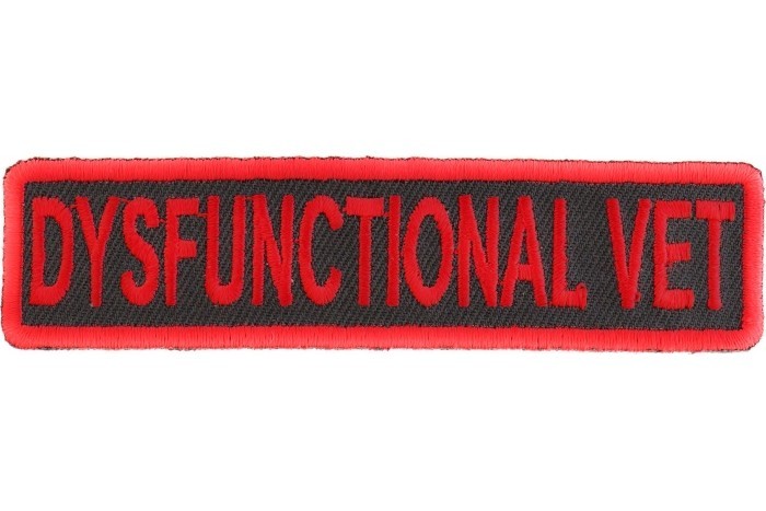 DYSFUNCTIONAL VET MOTORCYCLE BIKER JACKET LEATHER VEST MILITARY PATCH