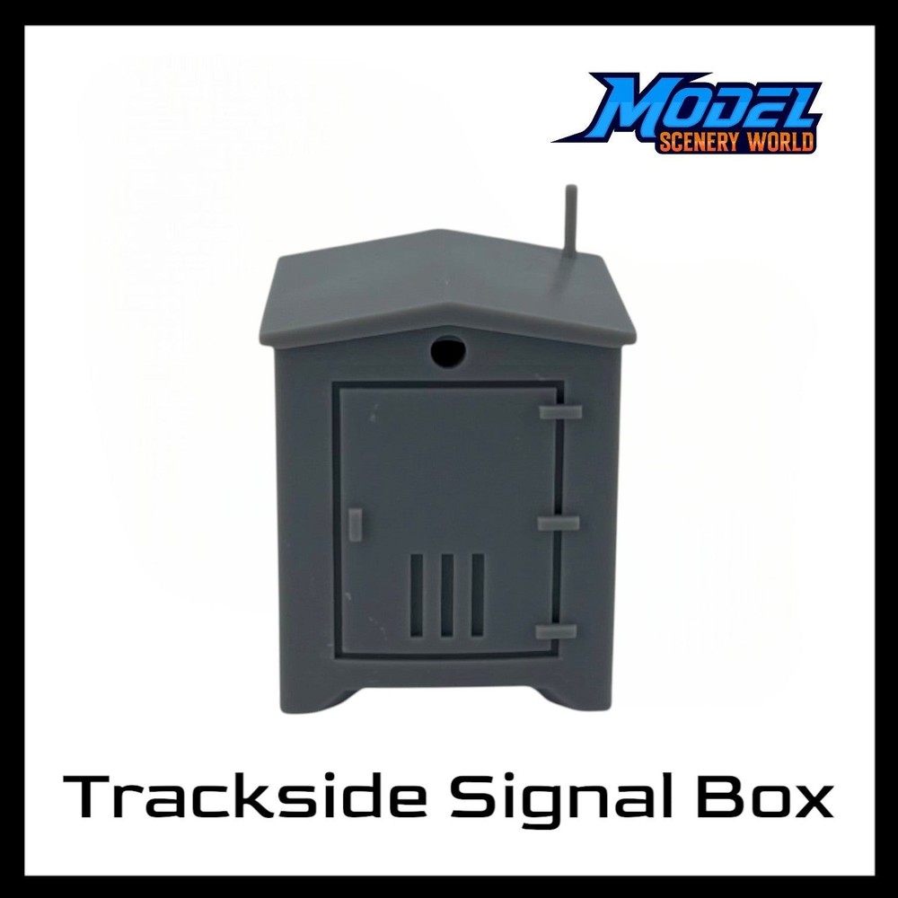 Trackside Signal Box - S Scale 1:64 - Gray