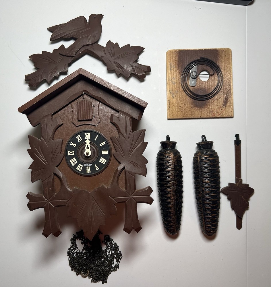 Vintage Black Forest Cuckoo Clock - Good Shape - Needs A Little Work