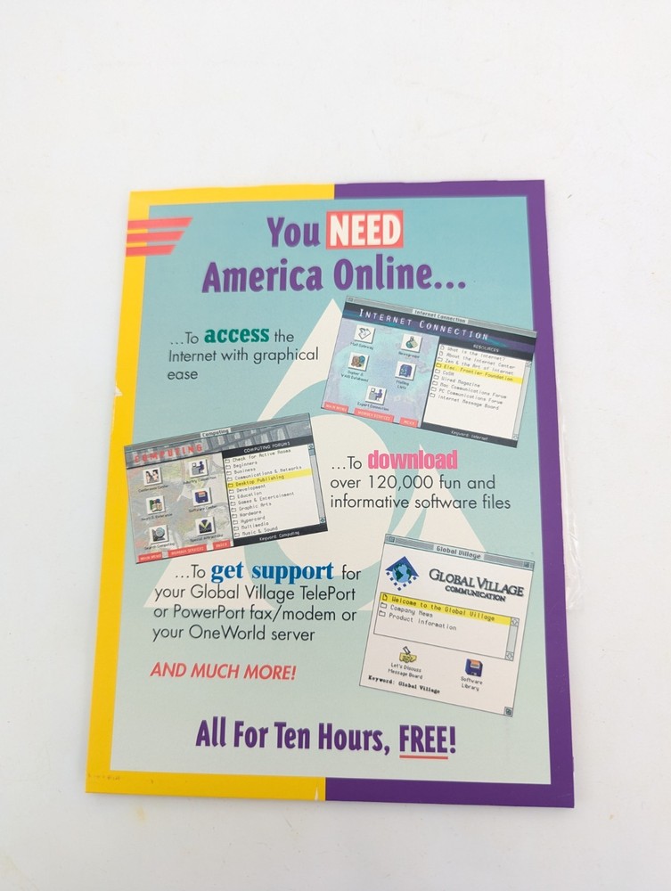 AOL Macintosh Free Trial Floppy Disk Vintage Computing