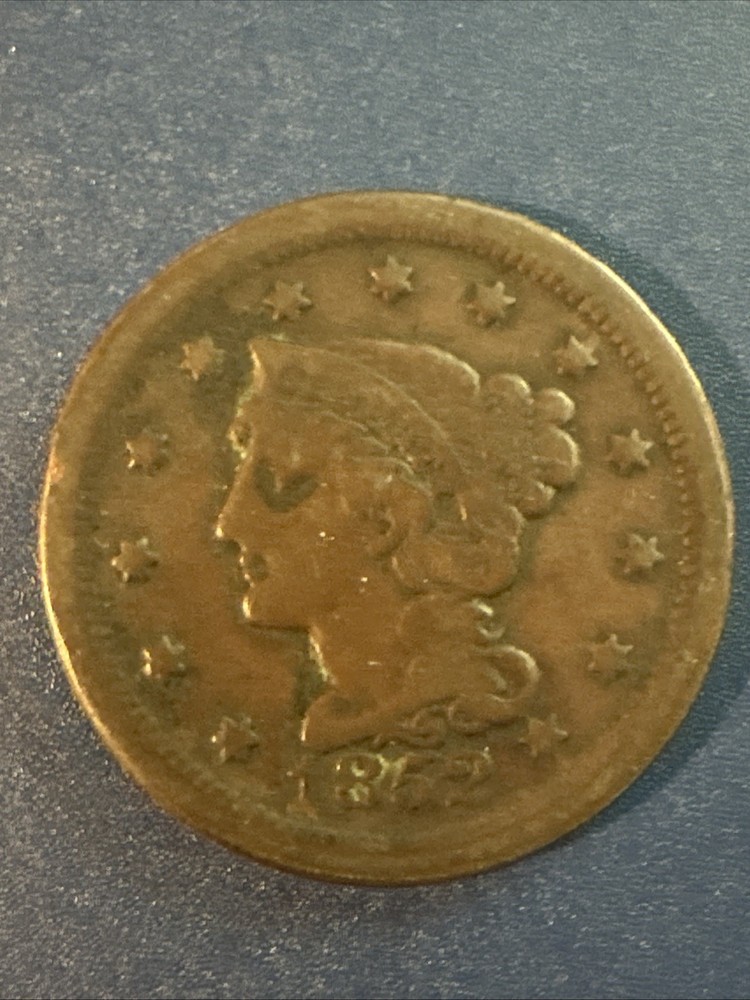 1852  BRAIDED HAIR LARGE CENT